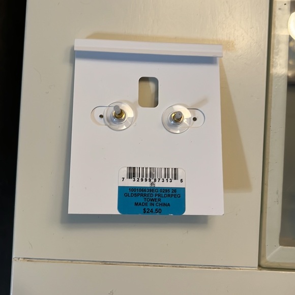 Imitation Pearl and Pavé Drop Earrings! - Picture 4 of 5